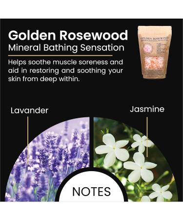 Golden Rosewood Pink Himalayan Bath Salts | Muscle Relaxation, Stress Relief & Sleep Aid | Skin Restoration with Essential Oils | Edinburgh Skincare Co. - x1 Box - Buy Online on SooperMarket.com