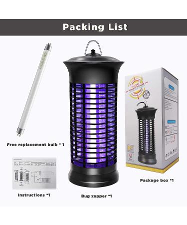HUNTINGOOD Bug Zapper - Portable Indoor Insect Killer with 365NM UV Lamp - Chemical Free, Child Safe - Spare Bulb Included - 2023 Upgraded - Buy Online on SooperMarket.com