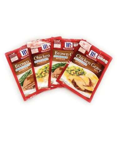 McCormick Low Sodium Chicken and Brown Gravy Bundle 2 packs of each