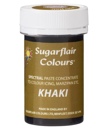 Sugarflair Khaki Spectral Food Colouring Paste Highly Concentrated for Use with Sugar Pastes Buttercream Royal Icing or Cake Mix Vibrant Colour Dye - 25g