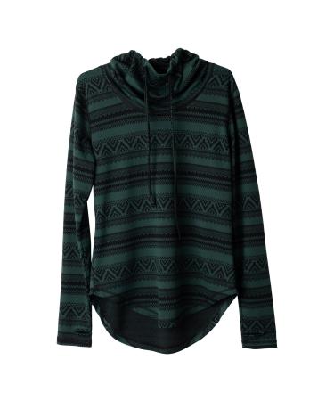 KAVU Skylar Sweater Long Sleeve Yoga Hiking Sweat Shirt Medium Forestland