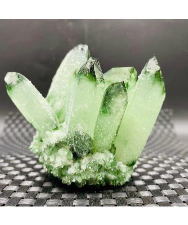 Natural Green Ghost Ghost Quartz Crystal Cluster Rock Suitable for Home HOMEZHOU (Color : 300-350g) - Buy Online on SooperMarket.com
