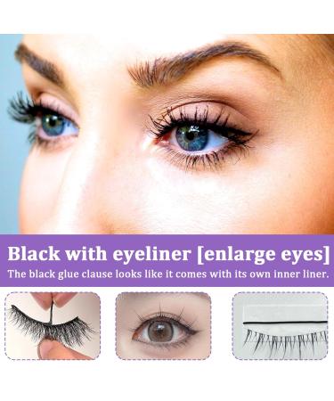 Self-Adhesive Eyelash Strips | No Glue Reusable & Gentle Lash Adhesive for Fake Eyelashes - 2 Sheets - Buy Online on SooperMarket.com
