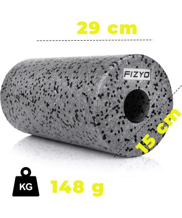 Fizyo Fascia Roller - Fitness Yoga & Rehabilitation Self-Massage Foam Roller (29x15 cm) with Transport Bag - Medium-Hard EPP Foam for Back & Spine Relief - Buy Online on SooperMarket.com