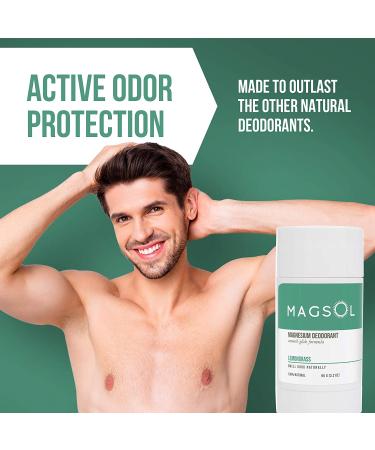 Magsol Magnesium Deodorant - Lemongrass 2.8 oz | Natural, Aluminum-Free, Long-Lasting Freshness - Buy Online on SooperMarket.com
