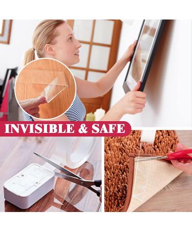 Nano Double Sided Poster tape Heavy Duty Multipurpose  Hanging Adhesive strips Strong Sticky Mounting tape Picture Gel tape (Transparent  9.84FT) 9.84FT Transparent - Buy Online on SooperMarket.com