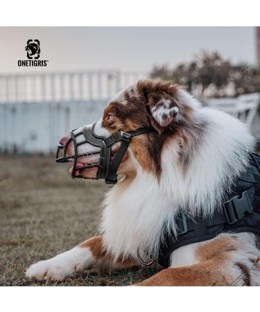 Oneigris Soft Dog Muzzle - Durable Rubber Adjustable for Medium & Large Dogs | Prevent Barks Biting & Chewing (XL) - Buy Online on SooperMarket.com