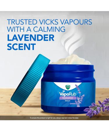 Vicks VapoRub Nasal Decongestant Cough Suppressant Relief from Cold Aches & Pains Chest Rub Ointment Lavender scent 50 g/57 mL 57 ml (Pack of 1) Lavender - Buy Online on SooperMarket.com