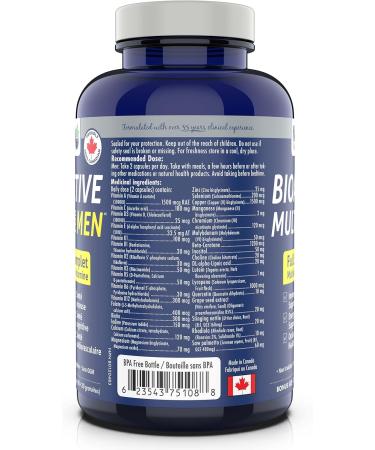  120 vcaps Bioactive Multi for Men Full Spectrum Multivitamin Formula Made in Canada 120 count (Pack of 1) - Buy Online on SooperMarket.com
