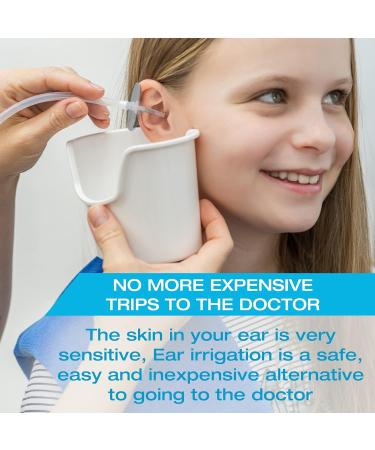 Ear Wax Removal Tool by Tilcare - Ear Irrigation Flushing System for Adults & Kids - Perfect Ear Cleaning Kit - Includes Basin Syringe Curette Kit (Spoon and Spiral) Towel and 30 Disposable Tips - Buy Online on SooperMarket.com