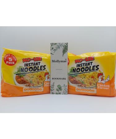 Ko - Lee Instant Noodles Chicken Flavour 10 Pack Bundle With Mollymae Bookmark | 10 x 70g