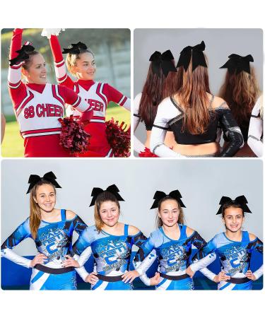 50 Pcs Large Cheerleading Bow Set - 8'' Jumbo Bows with Ponytail Holder for Teen Girls Cheerleader Outfit - College Sports Hair Accessories - Buy Online on SooperMarket.com