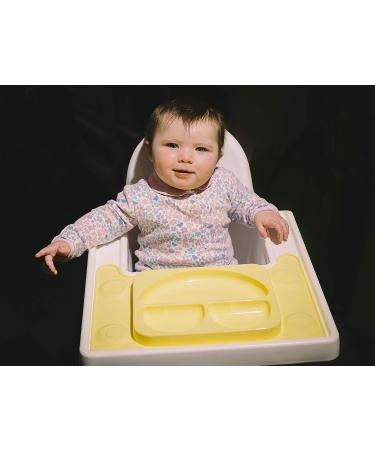EasyMat 'Perfect Fit' for IKEA Antilop Highchair by EasyTots | Yellow Baby Suction Plate & Placemat for Baby Led Weaning - Buy Online on SooperMarket.com