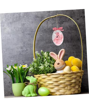 Alipis 2pcs Easter Eggs Hanging Easter Egg Ornament Easter Party Egg Decoration Easter Party Decorations Plastic Hamper Hanging Egg Decor Easter Party Hanging Decor Spot Props Foam Pink 8x5.7cm - Buy Online on SooperMarket.com