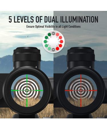 Pinty 2.5-10x40 Tactical Rifle Scope with Red Laser Combo - Green Lens - Buy Online on SooperMarket.com