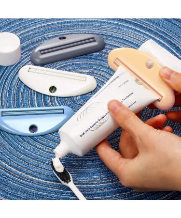 8 Pieces Toothpaste Tube Squeezer Dispenser Clips - Bathroom Essentials (Yellow Gray Blue White) - Buy Online on SooperMarket.com
