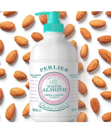 Perlier White Almond Shower & Bath Cream - Nourishing Almond Oil Luxury Bath Cream (16.9 oz) - Buy Online on SooperMarket.com