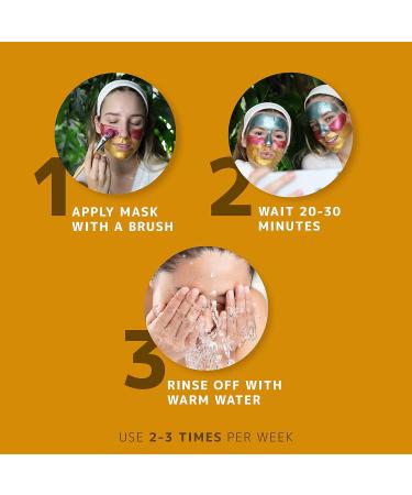 Orientana - Glow Face Mask Golden Aralia & Turmeric | Natural & Vegan | Hydrating Moisturising Glowing Soothing Brightening Normal Skin | Anti Ageing Wrinkle & Redness Reducer - 30ml - Buy Online on SooperMarket.com