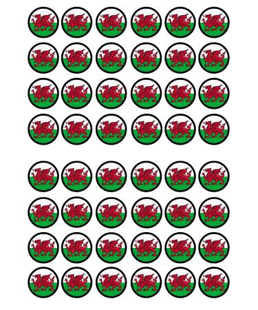 48 Welsh Dragon Cupcake Toppers Edible Welsh Flag Cupcake Decorations St Davids Day Decorations Rugby Cake Decorations Dragon Cake Topper Rugby Cake Topper Daffodil Decorations Welsh Bunting