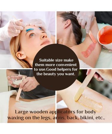 Lifestance Professional Wooden Wax Sticks - 60PCS Premium Spatulas for Body & Facial Hair Removal Waxing at Home - Buy Online on SooperMarket.com