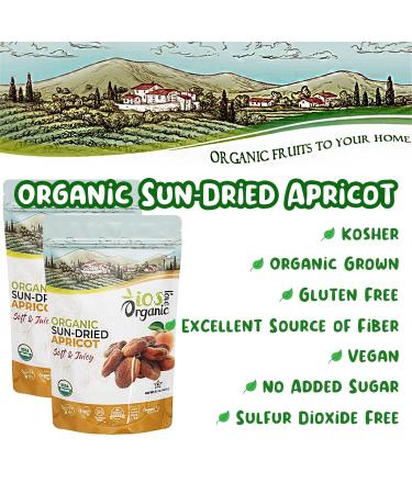 ORGANIC Sun-Dried Apricot - IOS Love Organic- | Purely Apricot - USDA Certified Organic Apricot  NO Added Sugars  Sulfurs or Preservatives | NON-GMO  VEGAN  & KOSHER - Buy Online on SooperMarket.com