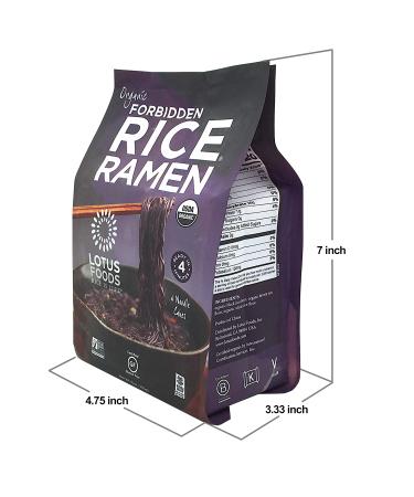 Lotus Foods Organic Forbidden Rice Ramen Noodles - 10oz (Pack of 6) | Gourmet Gluten-Free Option - Buy Online on SooperMarket.com