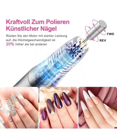 Coslus Wireless Portable Nail Miller - 11-in-1 Professional Manicure & Pedicure Set for Gel and Acrylic Nails - Buy Online on SooperMarket.com