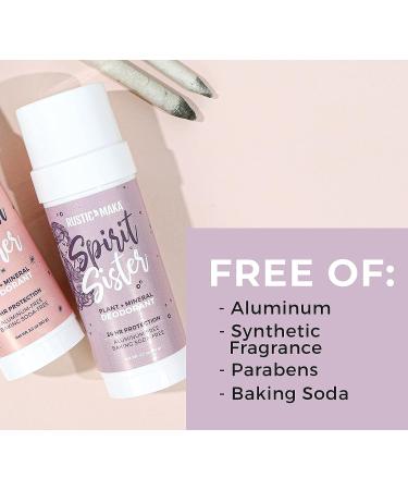 Rustic MAKA Spirit Sister Natural Deodorant for Women - Aluminum, Paraben, and Baking Soda Free, with Magnesium, Vegan and Cruelty-Free - Buy Online on SooperMarket.com