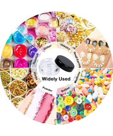 Ruijie 100 Pack 5g/5ml Empty Cosmetic Jars with Screw Cap | Ideal for Creams Lip Balms and Samples - Buy Online on SooperMarket.com
