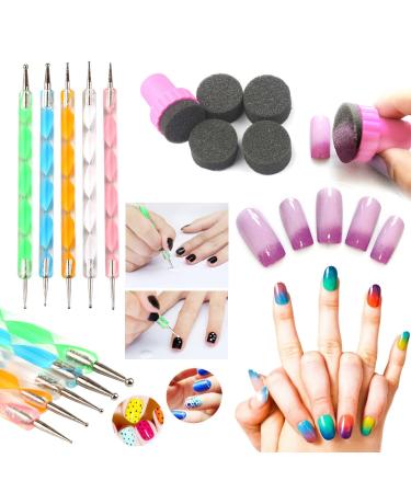 48 Sheet Water Transfer Nail Sticker Decals with Rhinestones, Metal Studs, Nail Files, Dotting Pen - Nail Art Tools Kit for DIY Manicure and Fingernail Designs - Buy Online on SooperMarket.com