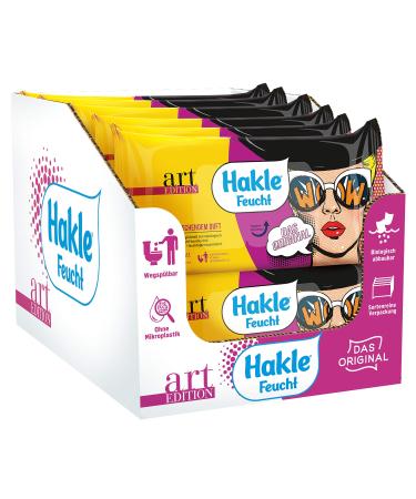 Hakle damp design special edition in 12-pack (12 x 42 sheets) nourishing damp toilet paper skin-friendly moist cloths quickly water-soluble wet wipes