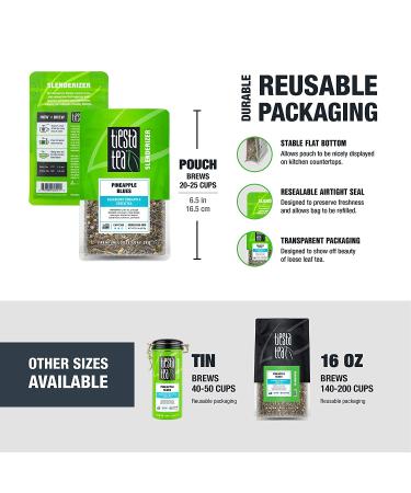 Tiesta Tea Fruity Paradise - Loose Leaf Strawberry Pineapple Green Tea | 1.6 oz for Hot & Iced | Medium Caffeine (25 Cups) - Buy Online on SooperMarket.com