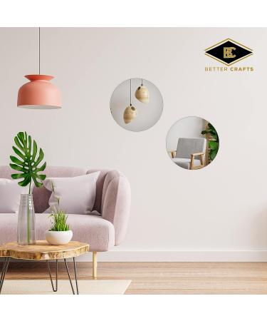 Set of 2 Better Crafts 12 Inch Round Glass Mirror Reflective - Ideal for Home Decor and DIY Projects - Buy Online on SooperMarket.com