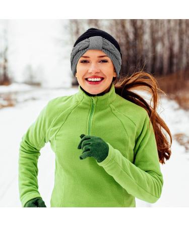 Whaline 4 Pack Twisted Knit Headbands - Winter Ear Warmer Hair Bands for Girls & Women - Fuzzy Lined & Thick Turban Head Wraps - Light Color Accessories - Buy Online on SooperMarket.com