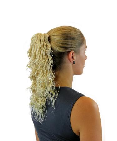 WIG ME UP JL-4005-24BT613 Medium Length Wavy Hairpiece with Butterfly Clip - Blonde Mix (40 cm) - International Shipping Available - Buy Online on SooperMarket.com