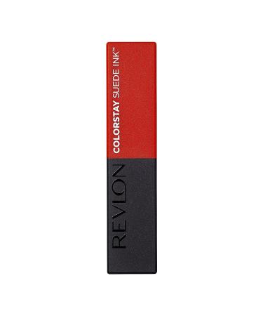 REVLON ColorStay Suede Ink Lipstick 014 Spit Fire - Waterproof Matte Finish with Vitamin E, Smudgeproof, Built-in Primer (1 Pack) - Buy Online on SooperMarket.com