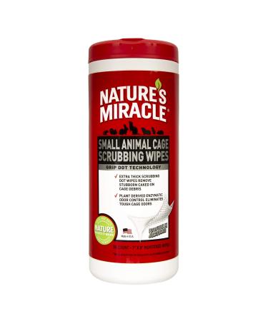 Nature's Miracle Small Animal Cage Scrubbing Wipes Pack of 30 wipes