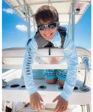 Kids Fishing Hoodie Shirt | UPF 50+ Sun Protection | Youth Boys Girls | Medium Seagrass - Buy Online on SooperMarket.com