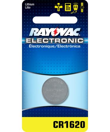 Rayovac KECR1620-1 Battery for Keyless Entry Remotes - Replaces CR1620