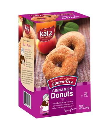 Katz Gluten Free Cinnamon Donuts | Dairy Free, Nut Free, Soy Free, Gluten Free | Kosher (3 Packs of 6 Donuts, 10.5 Ounce Each) 10.5 Ounce (Pack of 3)