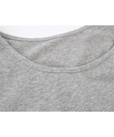 ZUMIY Maternity Top - Women's Cotton Round Neck Ruched Waist Cami Shirt S Grey - Buy Online on SooperMarket.com