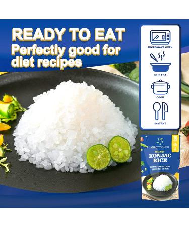 Diet Cooker Konjac Rice 9.52 oz (10 Pack) - Keto & Vegan Friendly, Odor Free, Low Calorie, Zero Net Carbs - Slim Rice for Healthy Diets - Buy Online on SooperMarket.com