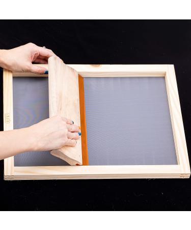 Caydo 24 Pieces Screen Printing Kit with Wood Frames, Mesh, Squeegees, Inkjet Film, and Masking Tape - Buy Online on SooperMarket.com
