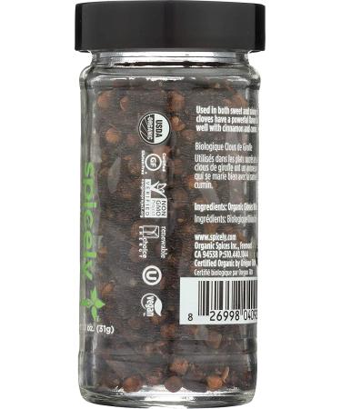 Spicely Organic Whole Cloves - Gluten Free 1.1 oz Jar | Premium Spices - Buy Online on SooperMarket.com