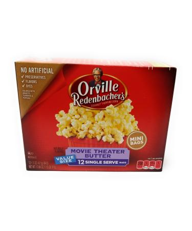 Orville Redenbachers Gourmet Popcorn Movie Theater Butter 12 Count. Mini Single