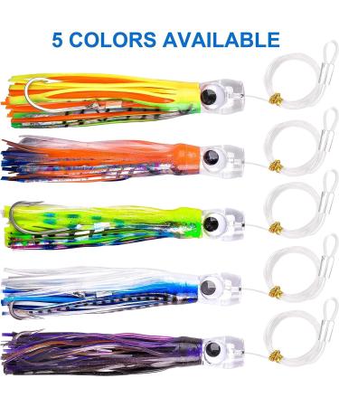 Drag Bait Saltwater Fishing Bait for Mahi Marlin Tuna & Wahoo - Deep Sea Fishing Bait with Inkfish Skirts - Buy Online on SooperMarket.com
