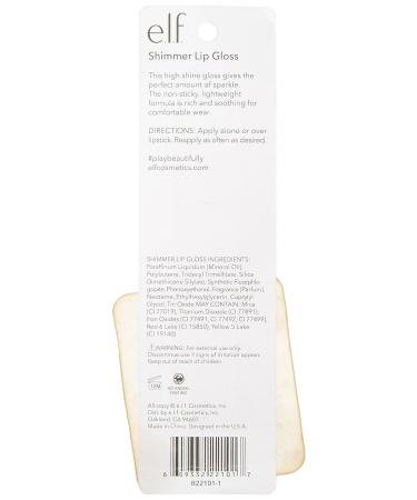 e.l.f. Shimmer Lip Gloss Believe 0.088 oz - Sparkle and Shine with this Gorgeous Lip Gloss - Buy Online on SooperMarket.com