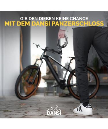Dansi Tank Lock Bicycle - Theft Protection with 2 Keys | Secure Bike Lock for E-Bikes & More | 18 x 850 mm - Buy Online on SooperMarket.com