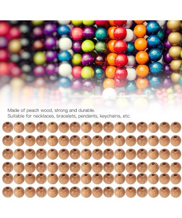 200pcs 0.6cm Round Wooden Beads - Peach Loose Spacer Beads for DIY Necklaces Bracelets & Pendants | International Shipping Available - Buy Online on SooperMarket.com