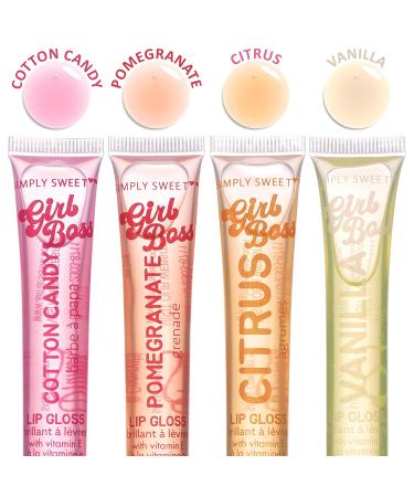 Expressions 12pc Clear Lip Gloss Pack | Hydrating Lip Oils with Vitamin E & Essential Oils | Flavored Tinted Lip Moisturizer - International Shipping - Buy Online on SooperMarket.com